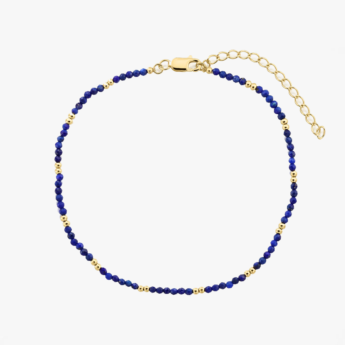 Brățară de picior din argint SummerScape Golden – Lapis