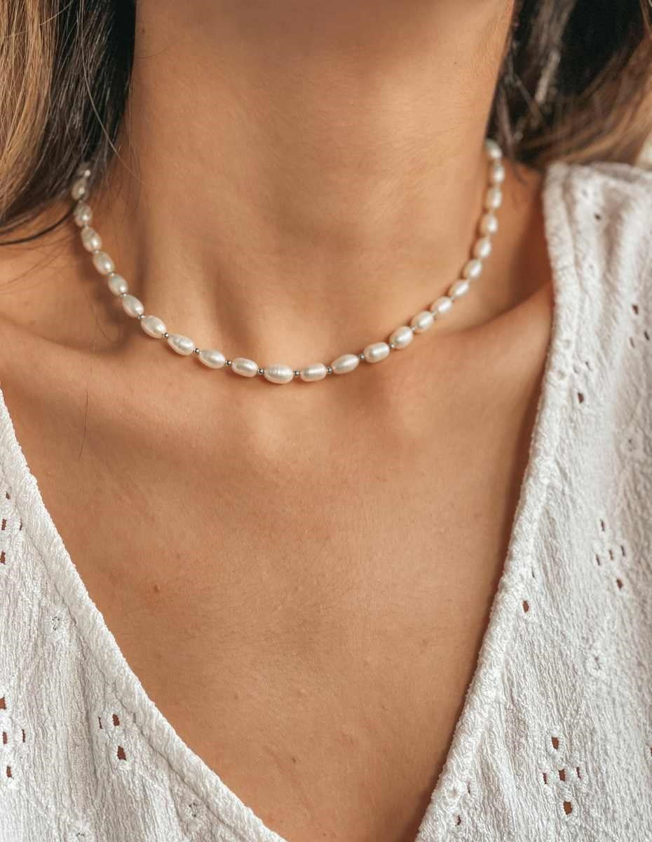 Collier Chérie en argent - Perles naturelles