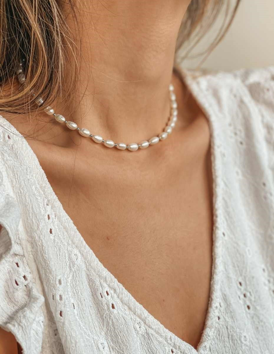 Collier Chérie en argent - Perles naturelles