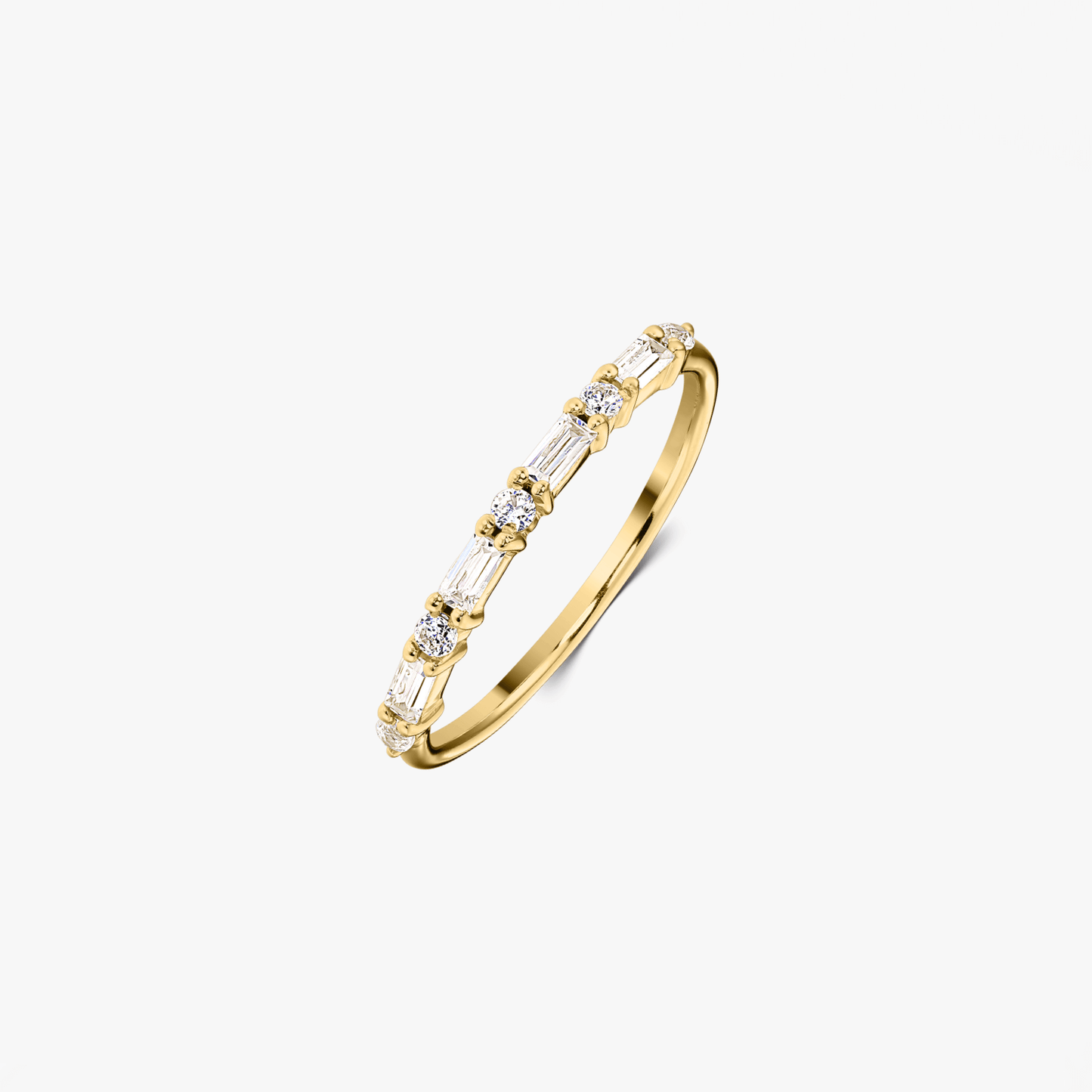 Inel argint Golden Baguette - Zirconiu - Indira