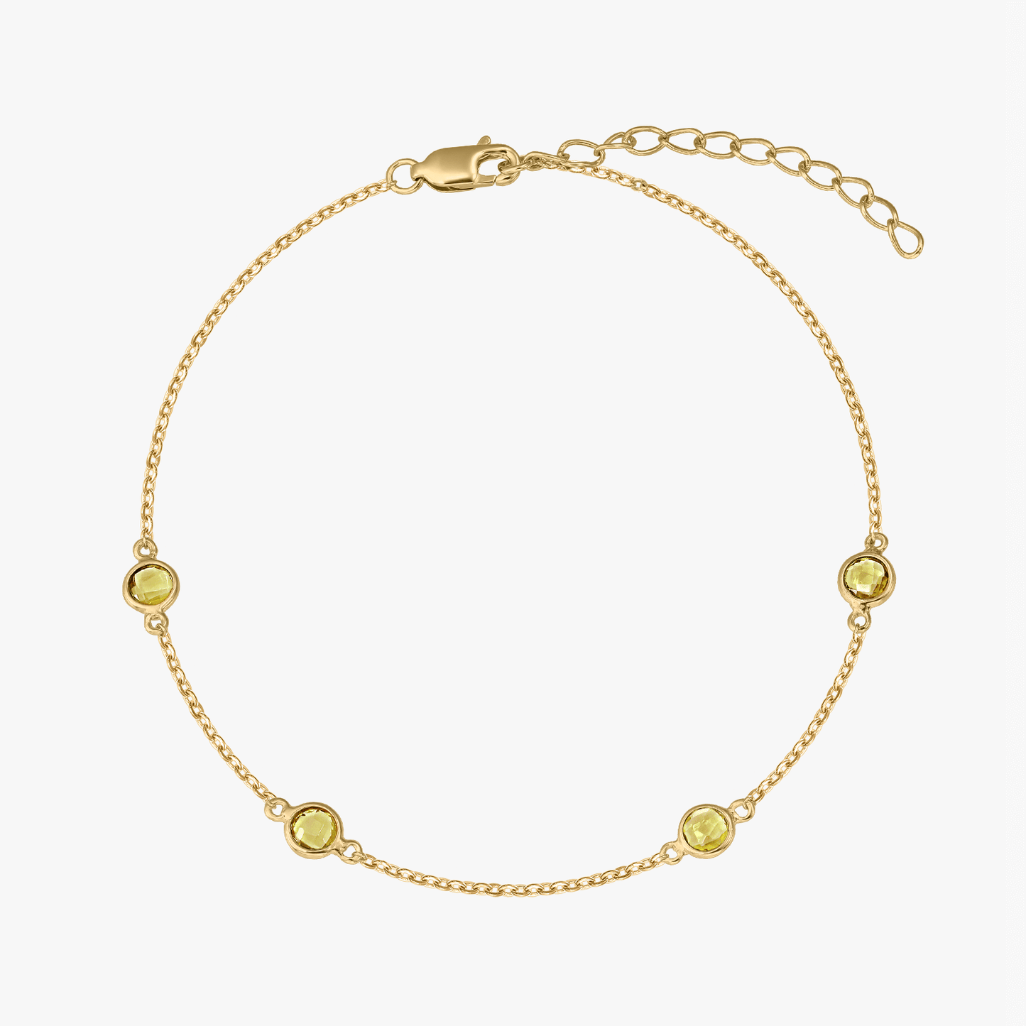 Brățara din argint Birthstone Golden November - Citrin - Indira