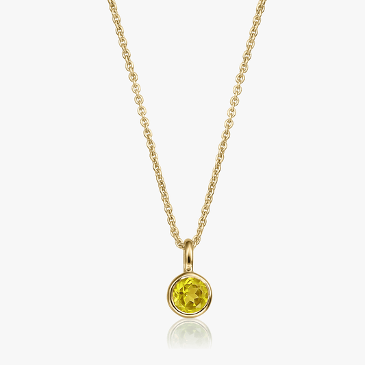 Colier din argint Birthstone Golden November - Citrin - Indira